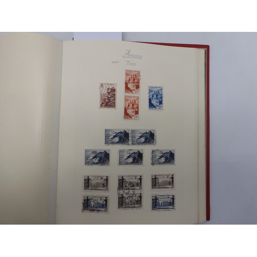 7038 - A world wide stamp collection featuring air stamps in an album to include Germany sg 469 mint Graf Z...