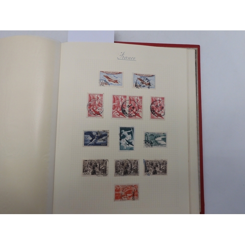 7038 - A world wide stamp collection featuring air stamps in an album to include Germany sg 469 mint Graf Z...