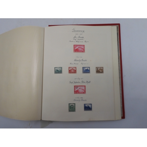 7038 - A world wide stamp collection featuring air stamps in an album to include Germany sg 469 mint Graf Z... 