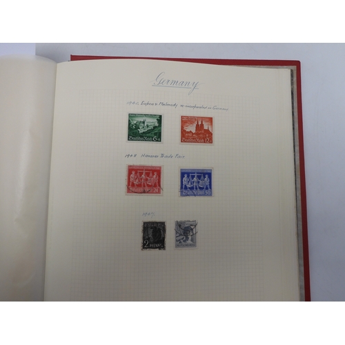 7038 - A world wide stamp collection featuring air stamps in an album to include Germany sg 469 mint Graf Z... 