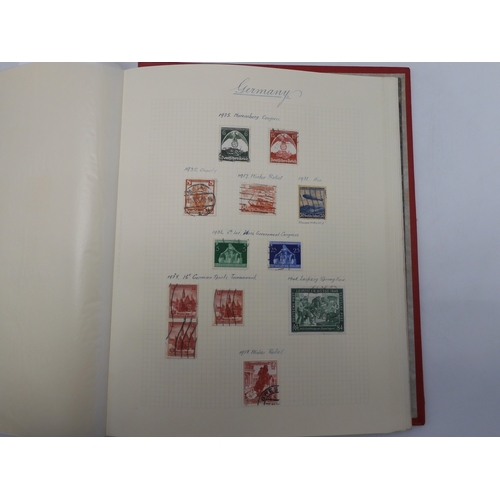 7038 - A world wide stamp collection featuring air stamps in an album to include Germany sg 469 mint Graf Z... 