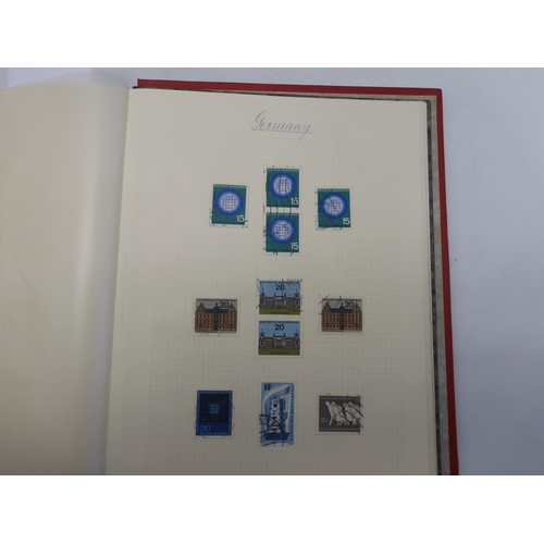 7038 - A world wide stamp collection featuring air stamps in an album to include Germany sg 469 mint Graf Z...