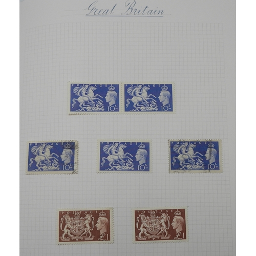 7041 - GREAT BRITAIN VICTORIA TO ELIZABETH II<br />A collection from 1840 to 1969 in two albums to include ...