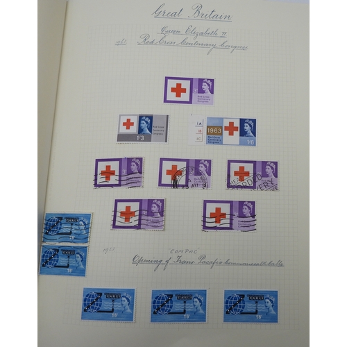 7041 - GREAT BRITAIN VICTORIA TO ELIZABETH II<br />A collection from 1840 to 1969 in two albums to include ...