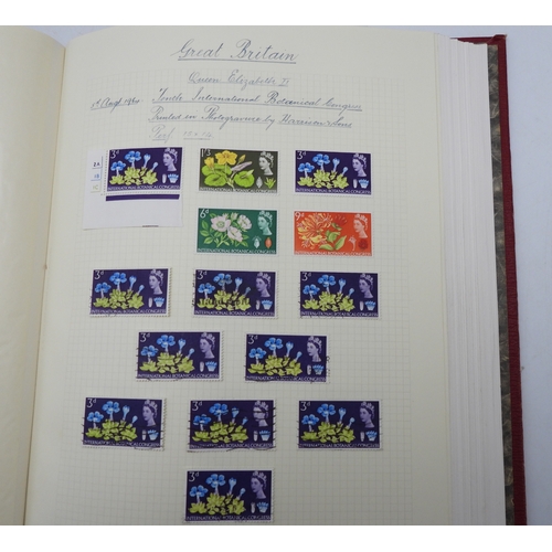 7041 - GREAT BRITAIN VICTORIA TO ELIZABETH IIA collection from 1840 to 1969 in two albums to include 5 x 1/... 