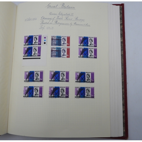 7041 - GREAT BRITAIN VICTORIA TO ELIZABETH IIA collection from 1840 to 1969 in two albums to include 5 x 1/... 