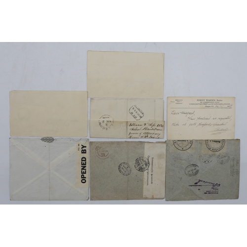 7044 - A lot of covers to include Penny Post 2 September 1836,  censored mail 1914 various postmarks, Finla... 