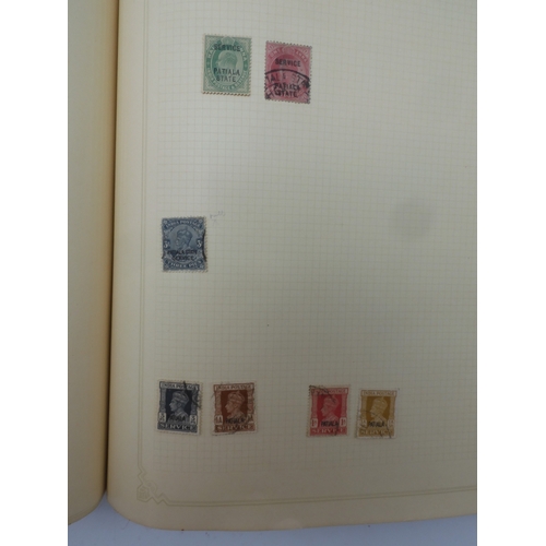 7045 - A worldwide stamp collection in four albums including 1 album of  GB with early phosphor sets, one a... 