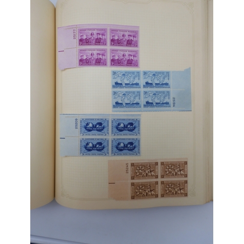 7045 - A worldwide stamp collection in four albums including 1 album of  GB with early phosphor sets, one a... 