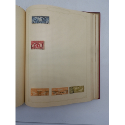 7045 - A worldwide stamp collection in four albums including 1 album of  GB with early phosphor sets, one a... 