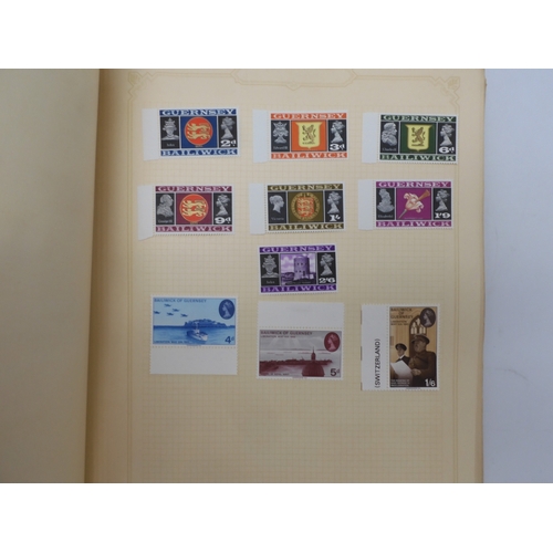 7045 - A worldwide stamp collection in four albums including 1 album of  GB with early phosphor sets, one a...