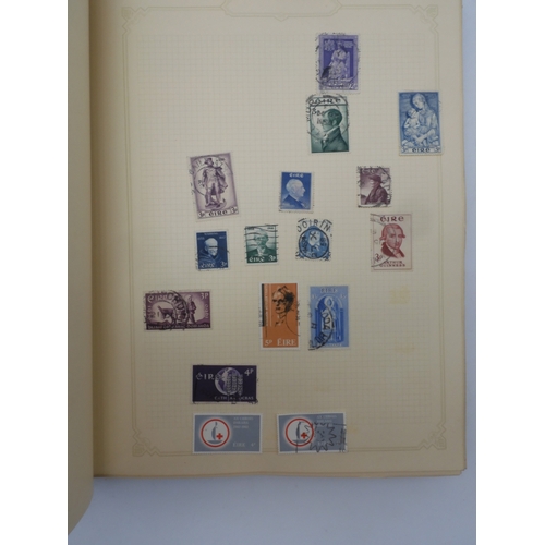 7045 - A worldwide stamp collection in four albums including 1 album of  GB with early phosphor sets, one a... 