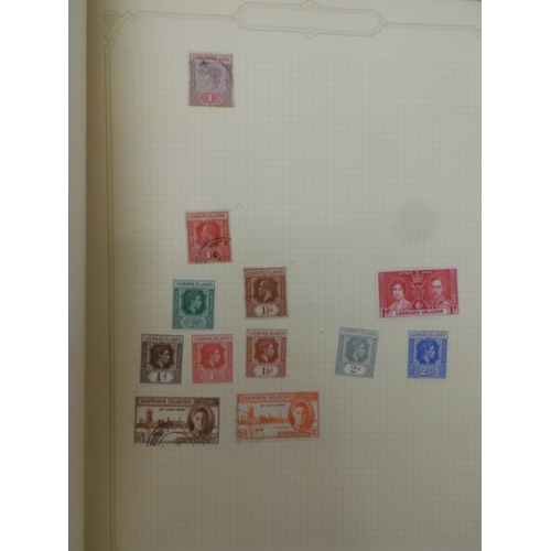 7045 - A worldwide stamp collection in four albums including 1 album of  GB with early phosphor sets, one a... 