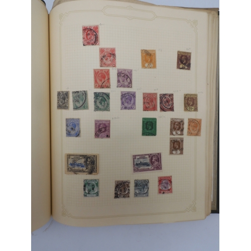 7045 - A worldwide stamp collection in four albums including 1 album of  GB with early phosphor sets, one a...