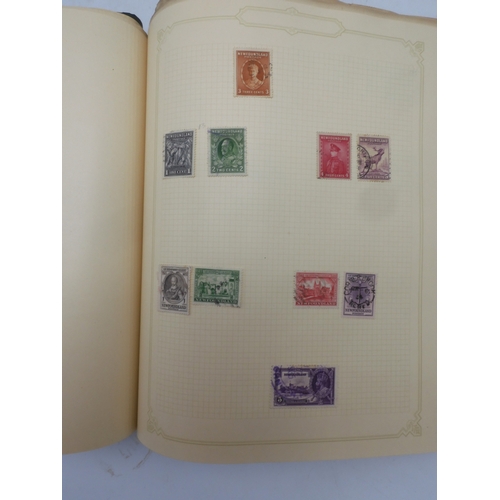 7045 - A worldwide stamp collection in four albums including 1 album of  GB with early phosphor sets, one a... 