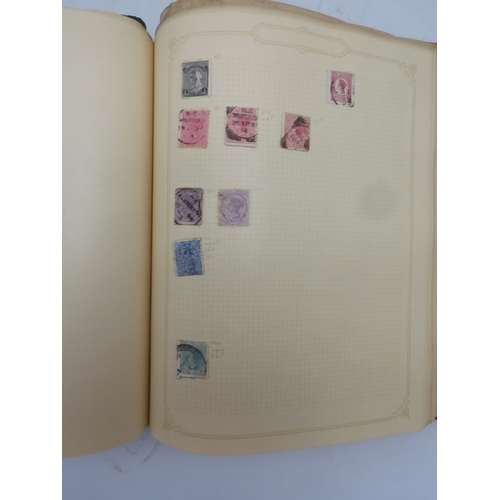 7045 - A worldwide stamp collection in four albums including 1 album of  GB with early phosphor sets, one a... 