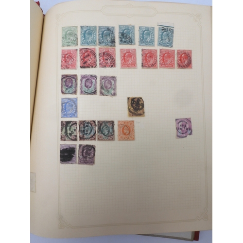 7045 - A worldwide stamp collection in four albums including 1 album of  GB with early phosphor sets, one a... 