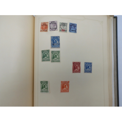 7045 - A worldwide stamp collection in four albums including 1 album of  GB with early phosphor sets, one a... 