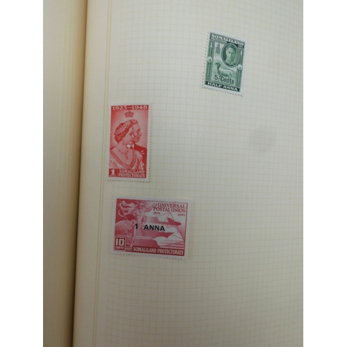 7045 - A worldwide stamp collection in four albums including 1 album of  GB with early phosphor sets, one a... 