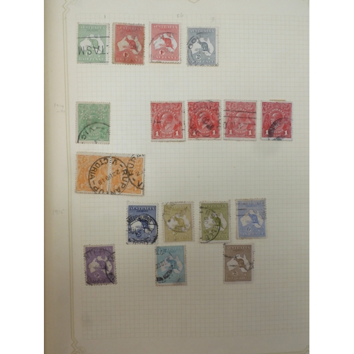 7045 - A worldwide stamp collection in four albums including 1 album of  GB with early phosphor sets, one a...