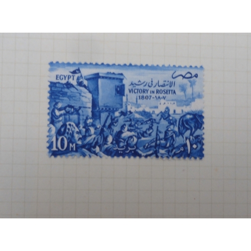 7046 - EGYPT 1866 TO 1969 mint and used in three albums  to include Palestine overprints, British Forces In...