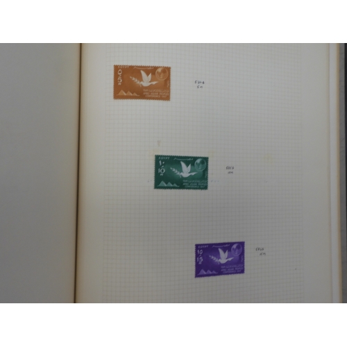 7046 - EGYPT 1866 TO 1969 mint and used in three albums  to include Palestine overprints, British Forces In...