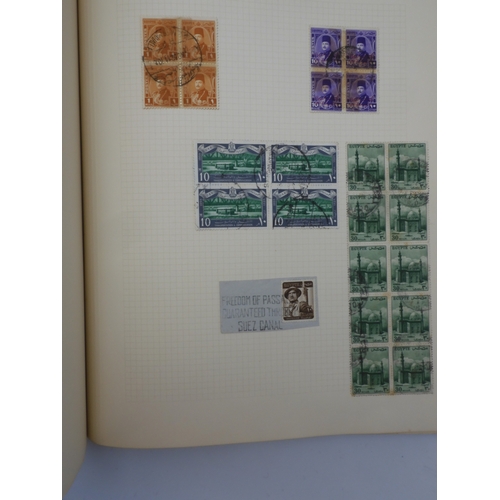 7046 - EGYPT 1866 TO 1969 mint and used in three albums  to include Palestine overprints, British Forces In...