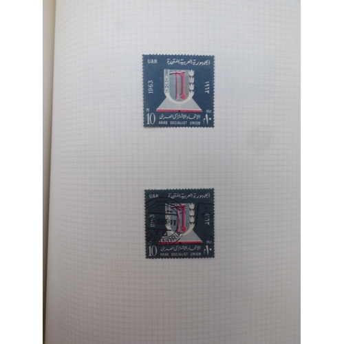 7046 - EGYPT 1866 TO 1969 mint and used in three albums  to include Palestine overprints, British Forces In...