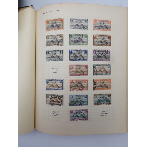 7046 - EGYPT 1866 TO 1969 mint and used in three albums  to include Palestine overprints, British Forces In...