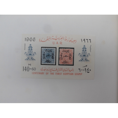 7046 - EGYPT 1866 TO 1969 mint and used in three albums  to include Palestine overprints, British Forces In...