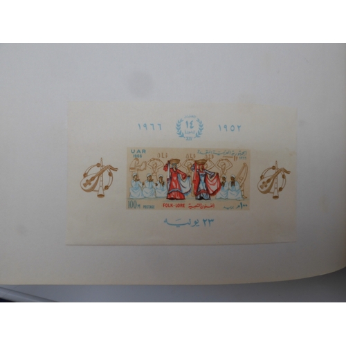 7046 - EGYPT 1866 TO 1969 mint and used in three albums  to include Palestine overprints, British Forces In...