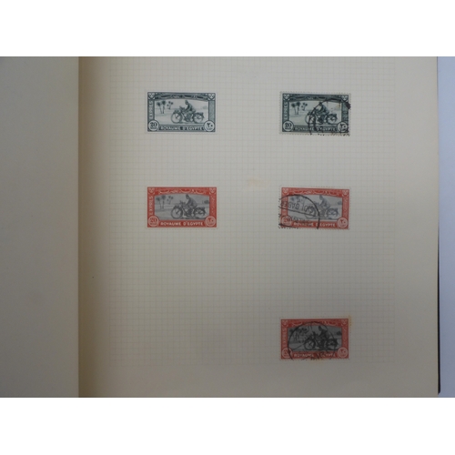 7046 - EGYPT 1866 TO 1969 mint and used in three albums  to include Palestine overprints, British Forces In...