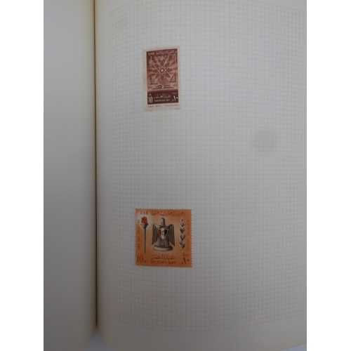 7046 - EGYPT 1866 TO 1969 mint and used in three albums  to include Palestine overprints, British Forces In...