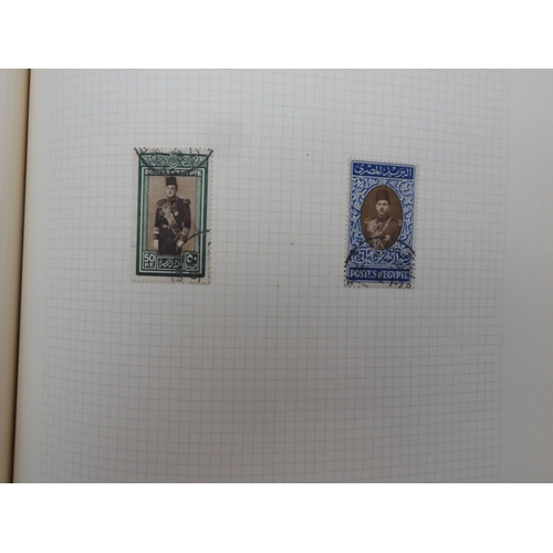 7046 - EGYPT 1866 TO 1969 mint and used in three albums  to include Palestine overprints, British Forces In...