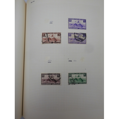 7046 - EGYPT 1866 TO 1969 mint and used in three albums  to include Palestine overprints, British Forces In...