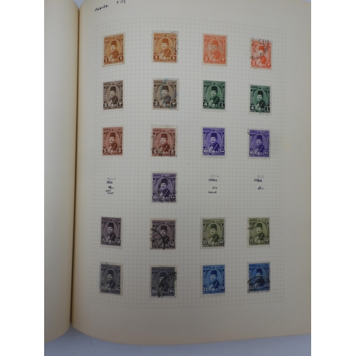 7046 - EGYPT 1866 TO 1969 mint and used in three albums  to include Palestine overprints, British Forces In...