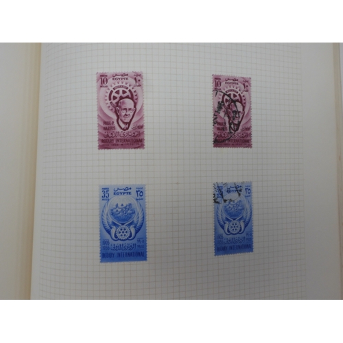 7046 - EGYPT 1866 TO 1969 mint and used in three albums  to include Palestine overprints, British Forces In...