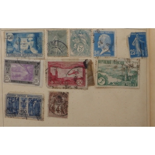 7047 - A worldwide and colonies stamp collection in three stock-books to include Tannou Touva 1937 airmail,... 