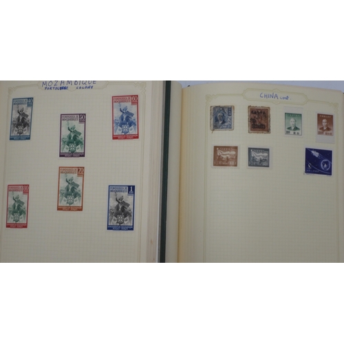 7047 - A worldwide and colonies stamp collection in three stock-books to include Tannou Touva 1937 airmail,...