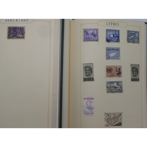 7047 - A worldwide and colonies stamp collection in three stock-books to include Tannou Touva 1937 airmail,...