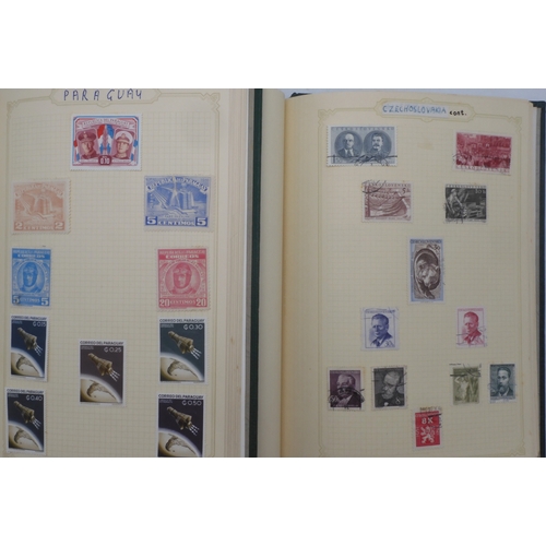 7047 - A worldwide and colonies stamp collection in three stock-books to include Tannou Touva 1937 airmail,... 