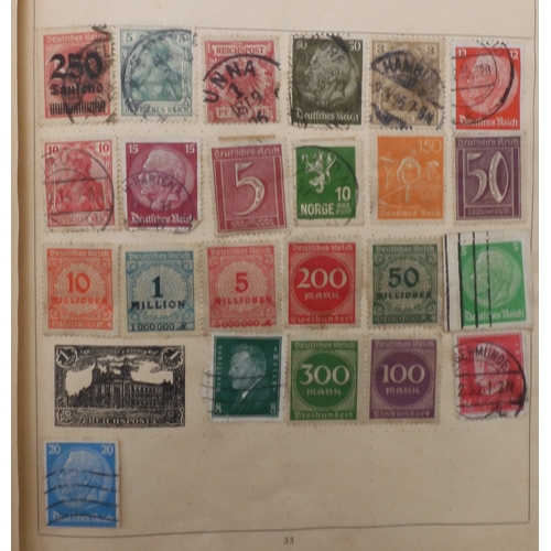 7047 - A worldwide and colonies stamp collection in three stock-books to include Tannou Touva 1937 airmail,...