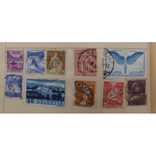 7047 - A worldwide and colonies stamp collection in three stock-books to include Tannou Touva 1937 airmail,...