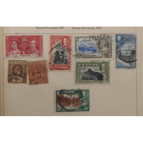 7047 - A worldwide and colonies stamp collection in three stock-books to include Tannou Touva 1937 airmail,... 