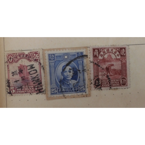 7047 - A worldwide and colonies stamp collection in three stock-books to include Tannou Touva 1937 airmail,... 