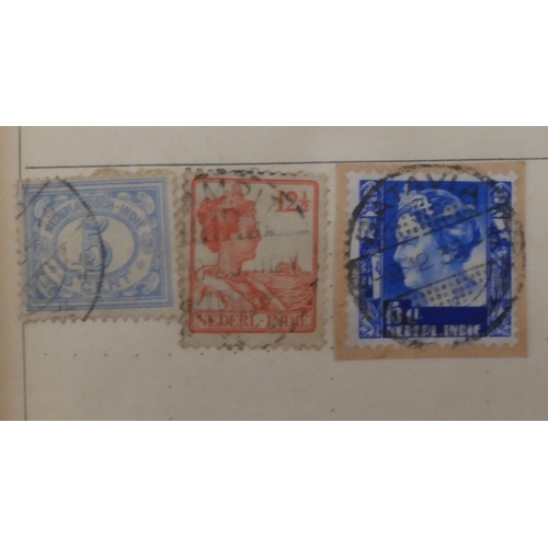 7047 - A worldwide and colonies stamp collection in three stock-books to include Tannou Touva 1937 airmail,...