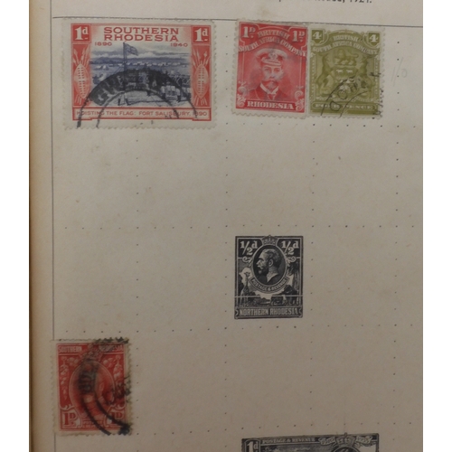 7047 - A worldwide and colonies stamp collection in three stock-books to include Tannou Touva 1937 airmail,... 