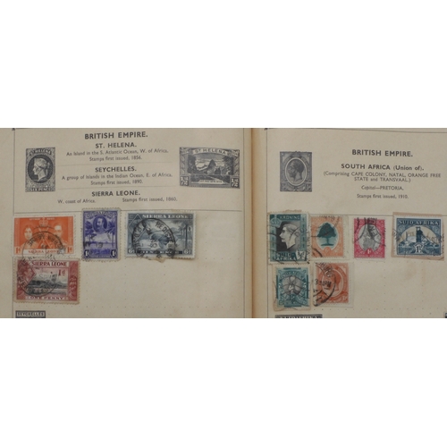 7047 - A worldwide and colonies stamp collection in three stock-books to include Tannou Touva 1937 airmail,... 