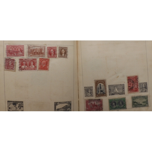 7047 - A worldwide and colonies stamp collection in three stock-books to include Tannou Touva 1937 airmail,... 