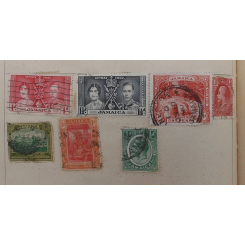 7047 - A worldwide and colonies stamp collection in three stock-books to include Tannou Touva 1937 airmail,...